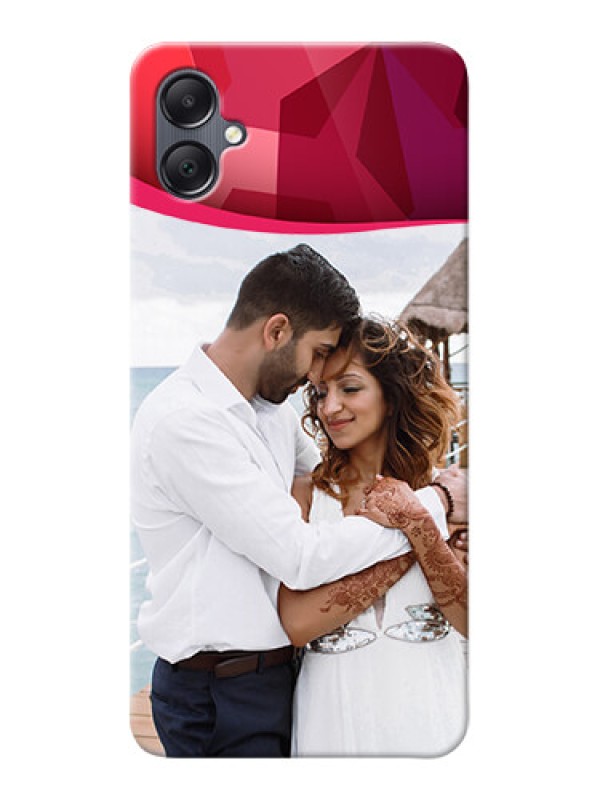 Custom Galaxy M05 custom mobile back covers: Red Abstract Design