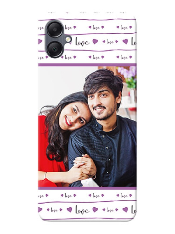 Custom Galaxy M05 Mobile Back Covers: Couples Heart Design