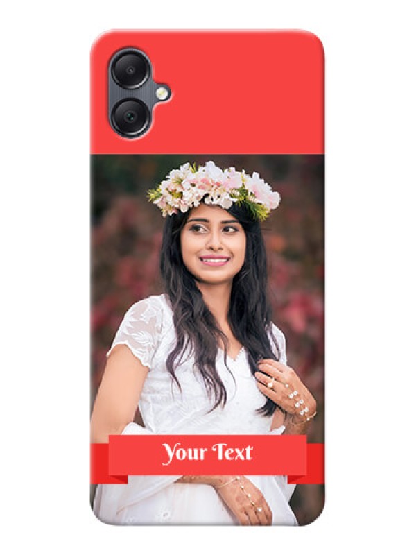 Custom Galaxy M05 Personalised mobile covers: Simple Red Color Design