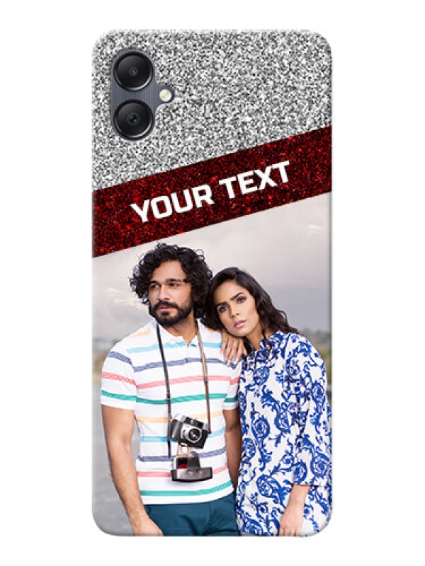 Custom Galaxy M05 Mobile Cases: Image Holder with Glitter Strip Design