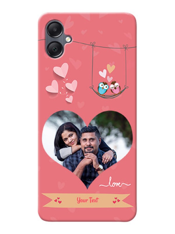 Custom Galaxy M05 custom phone covers: Peach Color Love Design