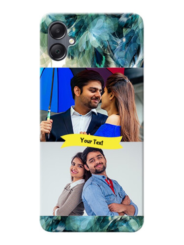 Custom Galaxy M05 Phone Cases: Image with Boho Peacock Feather Design