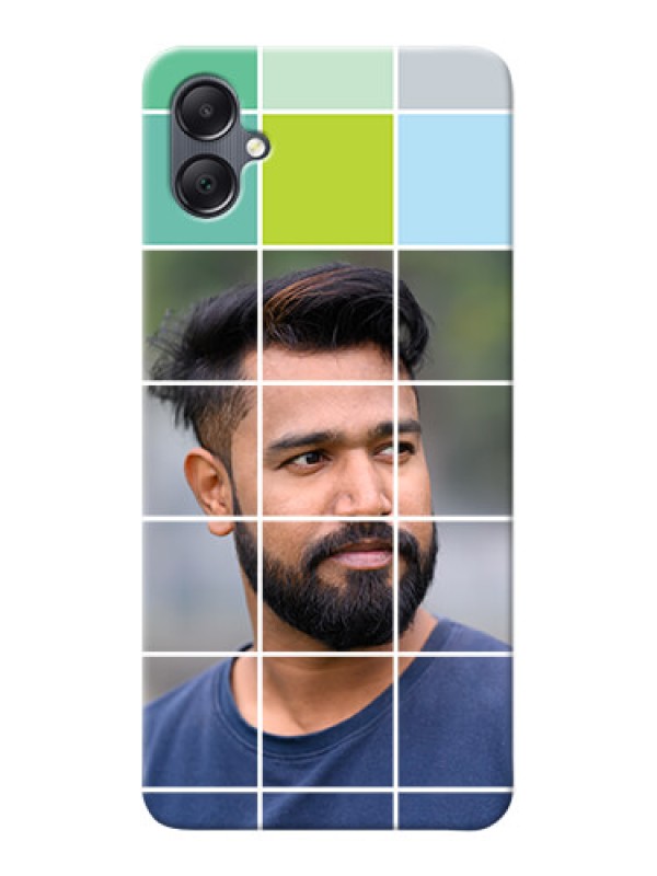 Custom Galaxy M05 personalised phone covers with white box pattern