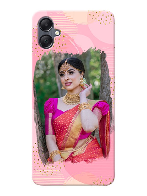 Custom Galaxy M05 Phone Covers for Girls: Gold Glitter Splash Design