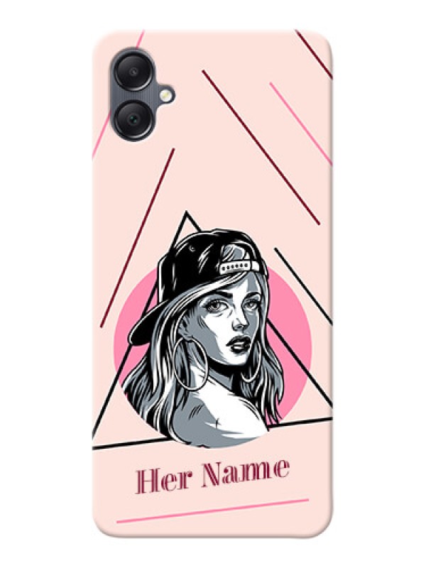 Custom Galaxy M05 Personalized Phone Case with Rockstar Girl Design