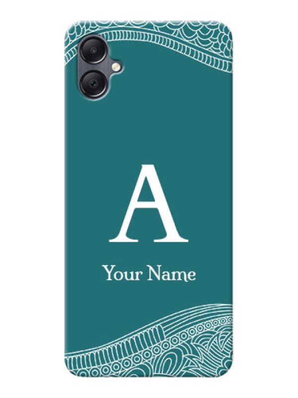 Custom Galaxy M05 Personalized Phone Case with line art pattern with custom name Design