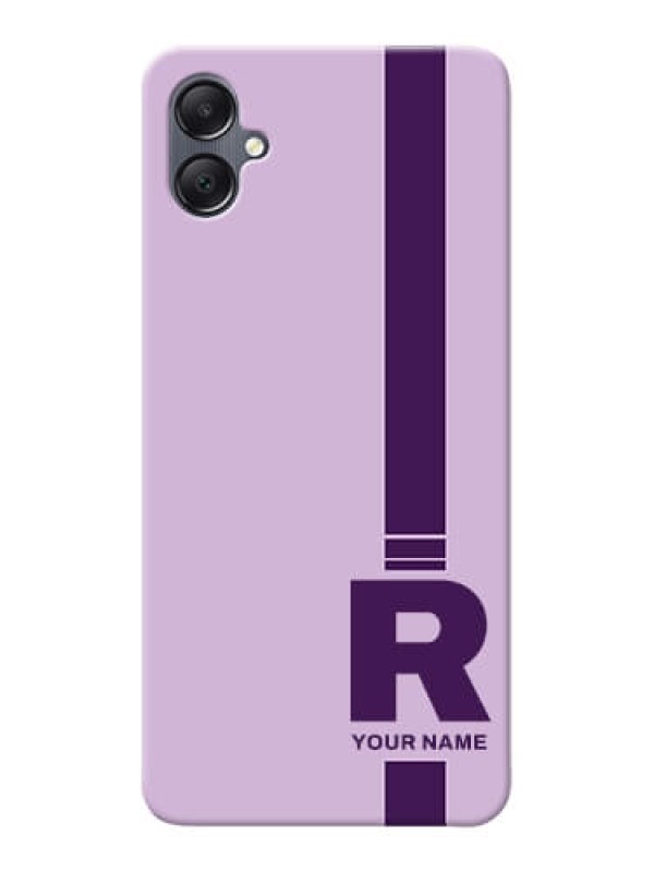 Custom Galaxy M05 Photo Printing on Case with Simple dual tone stripe with name Design