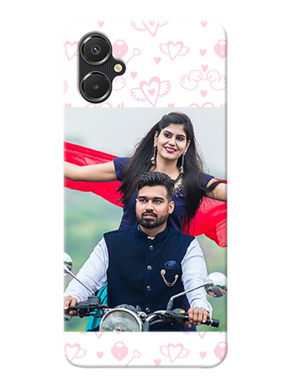 Custom Galaxy M06 Custom Hard Phone Case - Pink Flying Heart Design