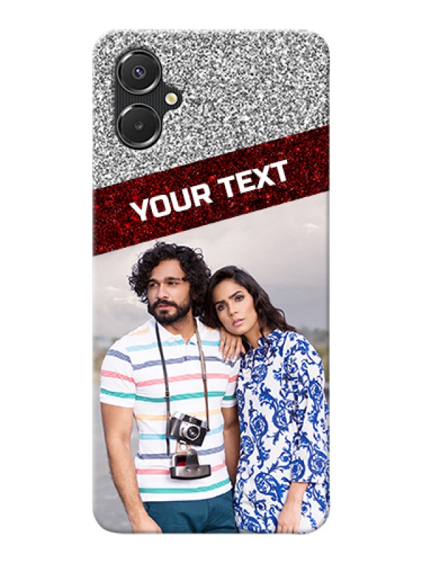 Custom Galaxy M06 Custom Hard Phone Case - Image Holder With Glitter Strip Design