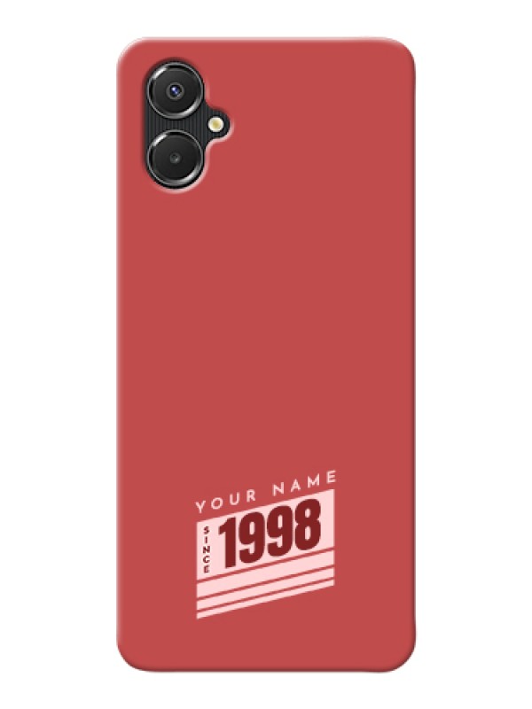 Custom Galaxy M06 Custom Hard Phone Case - Red Custom Year Of Birth Design
