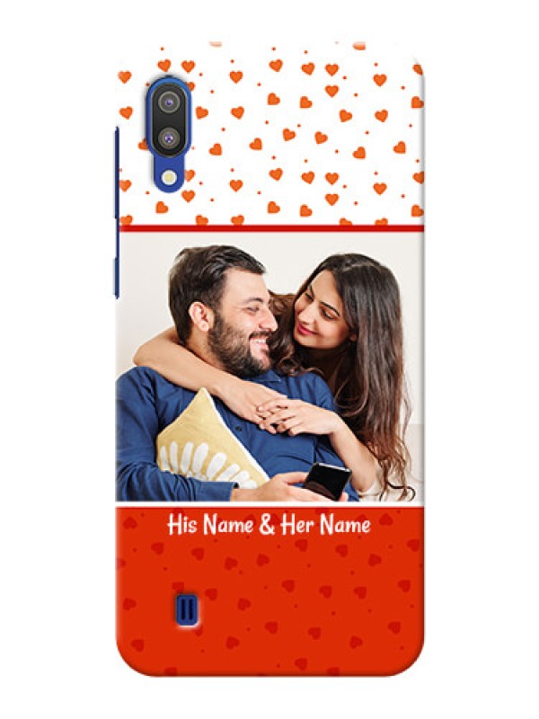 Custom Samsung Galaxy M10 Phone Back Covers: Orange Love Symbol Design