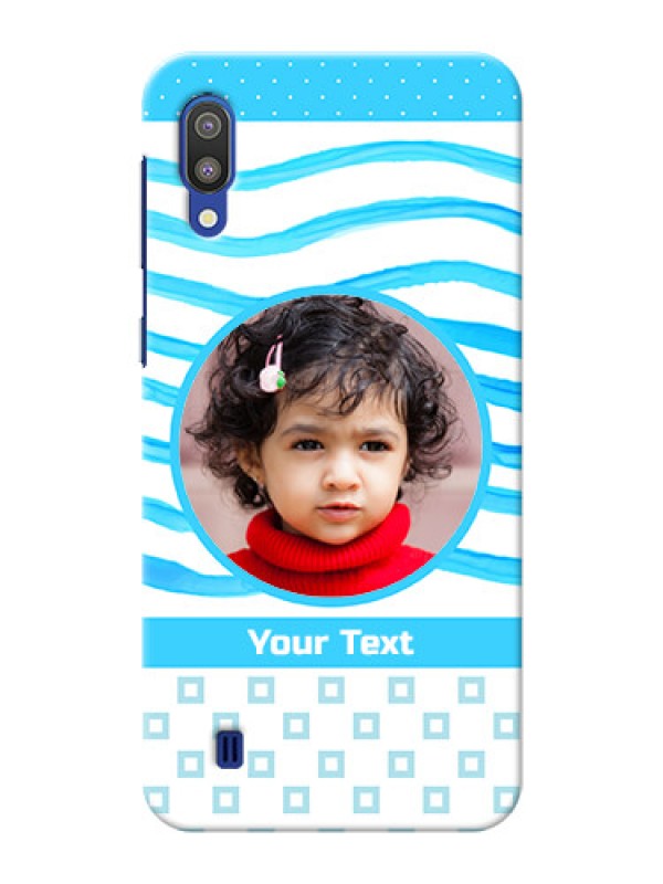 Custom Samsung Galaxy M10 phone back covers: Simple Blue Case Design