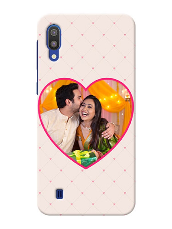 Custom Samsung Galaxy M10 Personalized Mobile Covers: Heart Shape Design