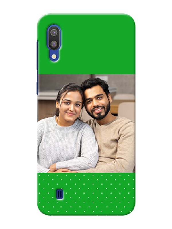 Custom Samsung Galaxy M10 Personalised mobile covers: Green Pattern Design