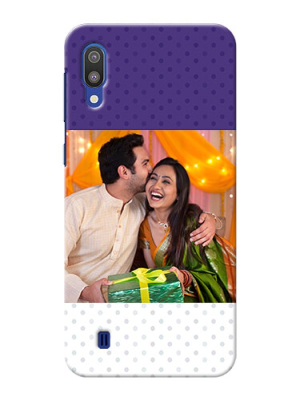 Custom Samsung Galaxy M10 mobile phone cases: Violet Pattern Design