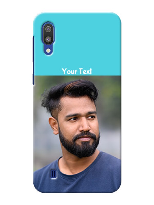 Custom Samsung Galaxy M10 Personalized Mobile Covers: Simple Blue Color Design