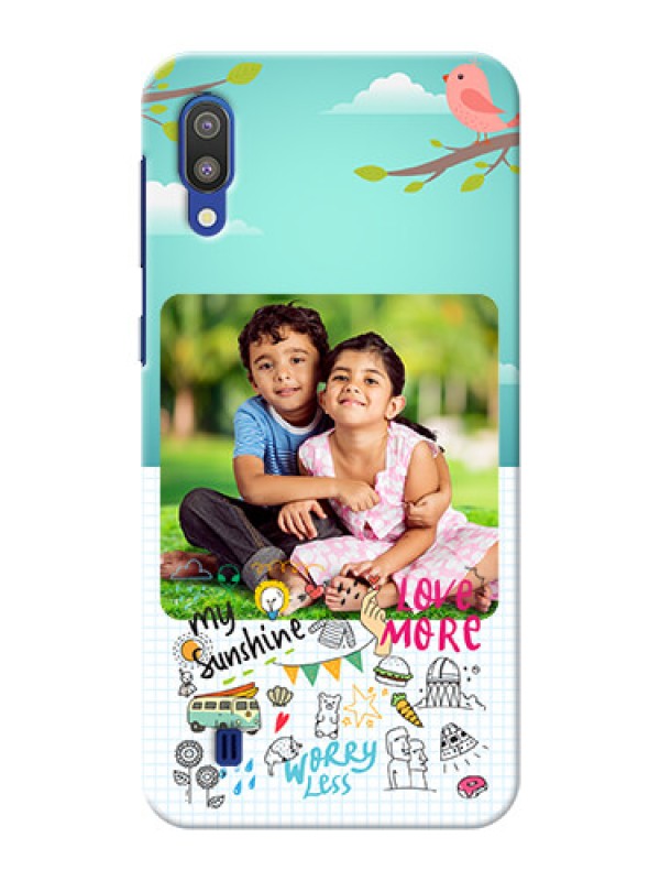 Custom Samsung Galaxy M10 phone cases online: Doodle love Design