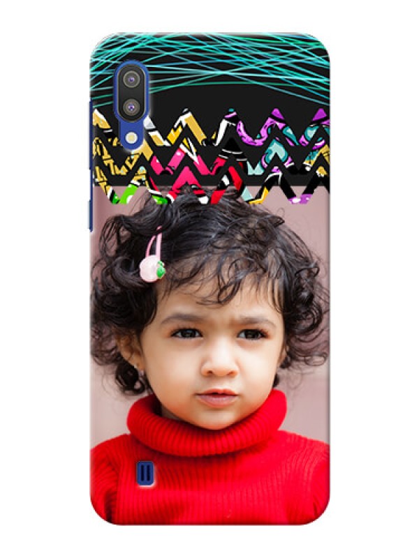 Custom Samsung Galaxy M10 personalized phone covers: Neon Abstract Design
