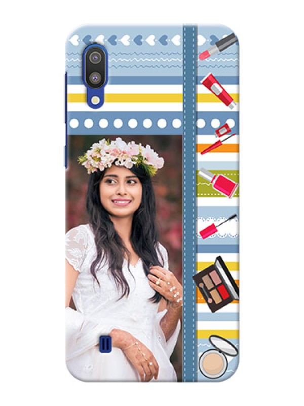 Custom Samsung Galaxy M10 Personalized Mobile Cases: Makeup Icons Design