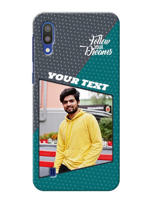 Custom Samsung Galaxy M10 Back Covers: Background Pattern Design with Quote