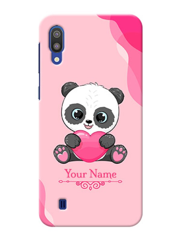 Custom Galaxy M10 Mobile Back Covers: Cute Panda Design