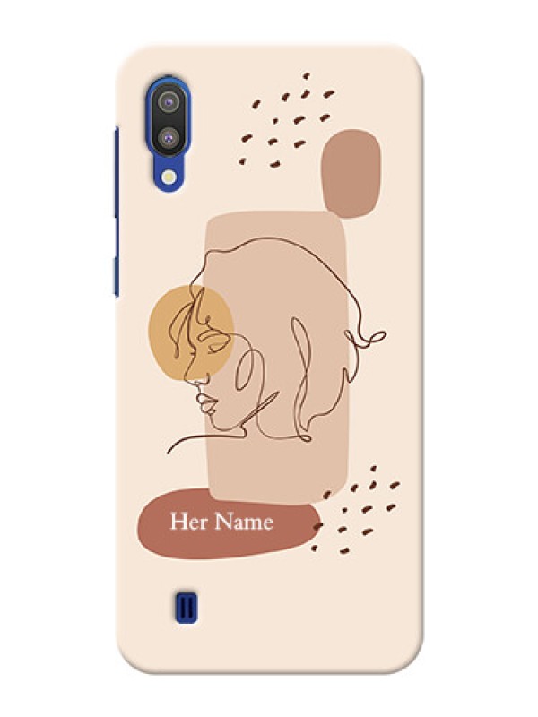 Custom Galaxy M10 Custom Phone Covers: Calm Woman line art Design