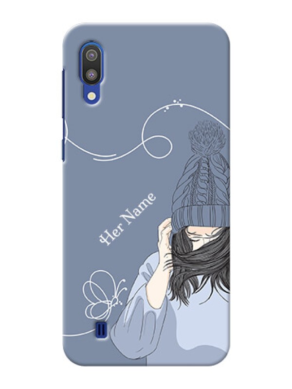 Custom Galaxy M10 Custom Mobile Case with Girl in winter outfit Design