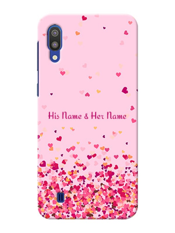 Custom Galaxy M10 Phone Back Covers: Floating Hearts Design