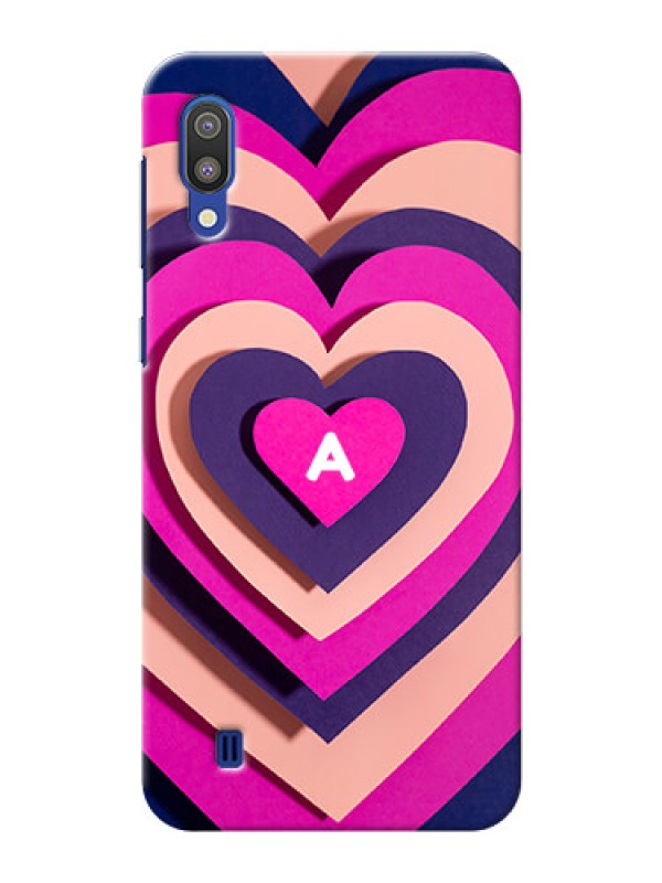 Custom Galaxy M10 Custom Mobile Case with Cute Heart Pattern Design
