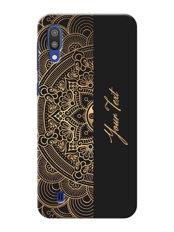 Custom Galaxy M10 Back Covers: Mandala art with custom text Design