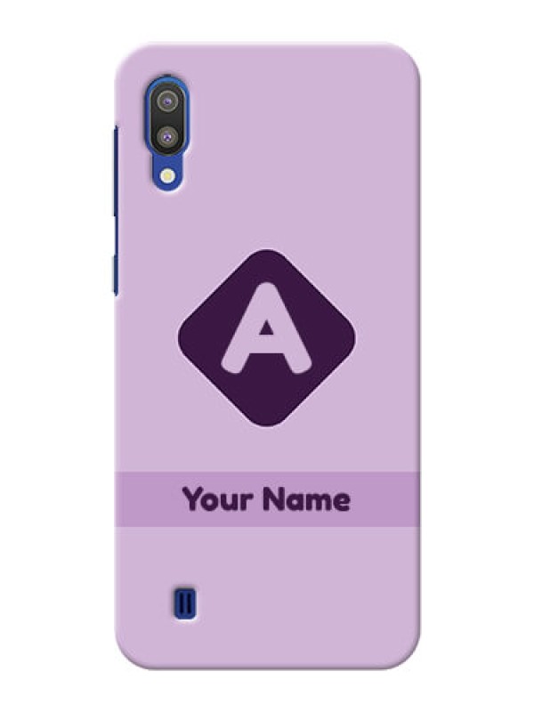 Custom Galaxy M10 Custom Mobile Case with Custom Letter in curved badge  Design