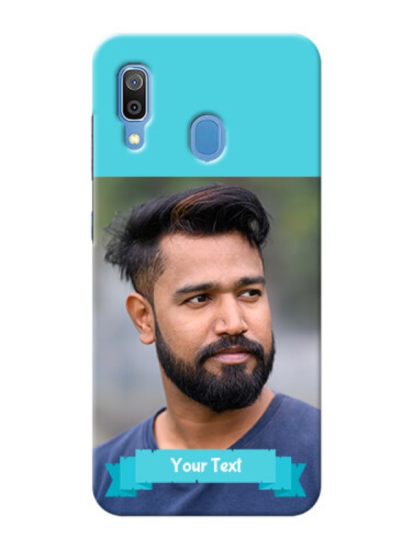 Custom Samsung Galaxy M10s Personalized Mobile Covers: Simple Blue Color Design