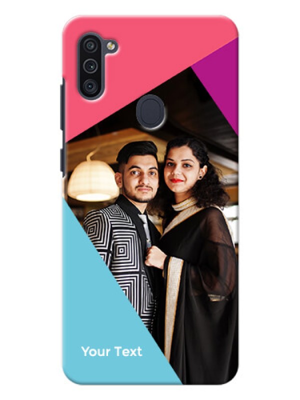 Custom Galaxy M11 Custom Phone Cases: Stacked Triple colour Design