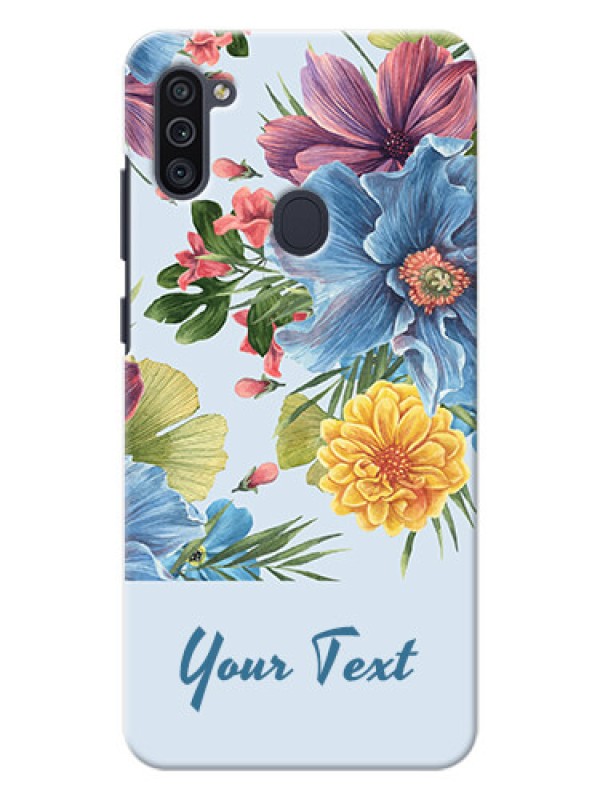 Custom Galaxy M11 Custom Phone Cases: Stunning Watercolored Flowers Painting Design