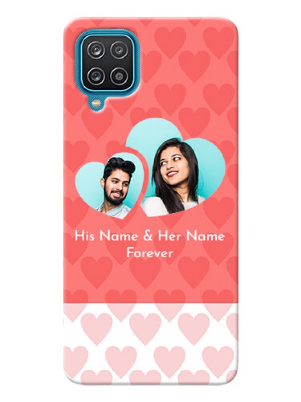 Custom Galaxy M12 personalized phone covers: Couple Pic Upload Design