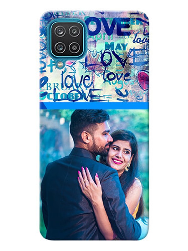 Custom Galaxy M12 Mobile Covers Online: Colorful Love Design
