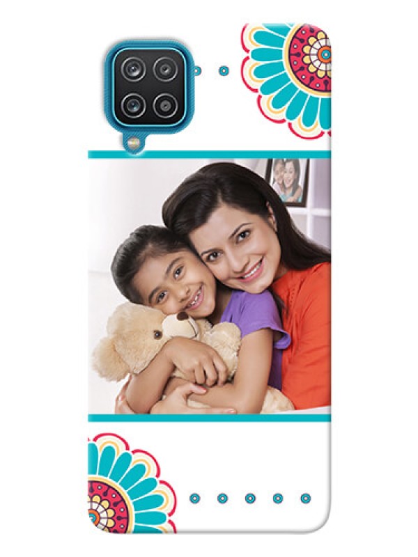 Custom Galaxy M12 custom mobile phone cases: Flower Design