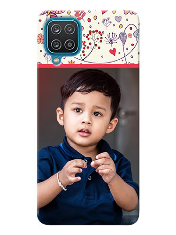 Custom Galaxy M12 phone back covers: Premium Floral Design