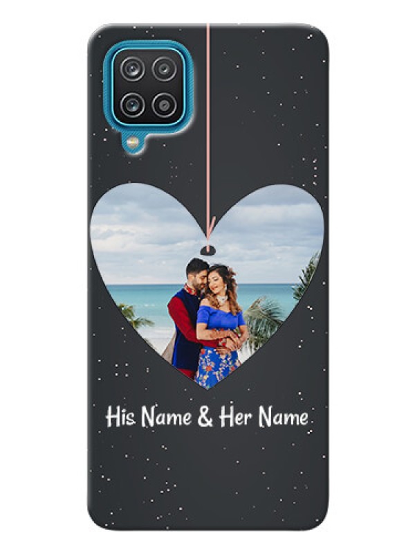 Custom Galaxy M12 custom phone cases: Hanging Heart Design