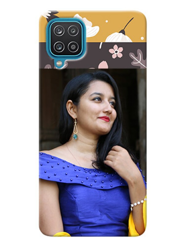 Custom Galaxy M12 mobile cases online: Stylish Floral Design