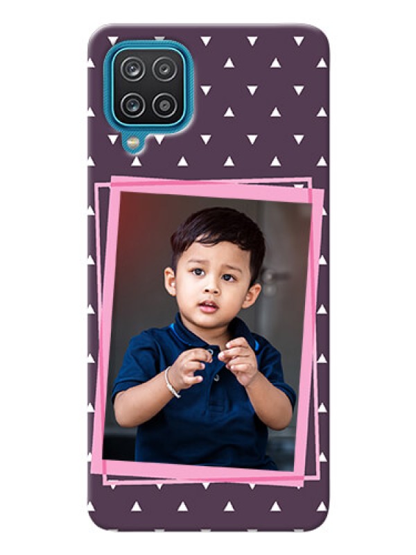 Custom Galaxy M12 Phone Cases: Triangle Pattern Dotted Design