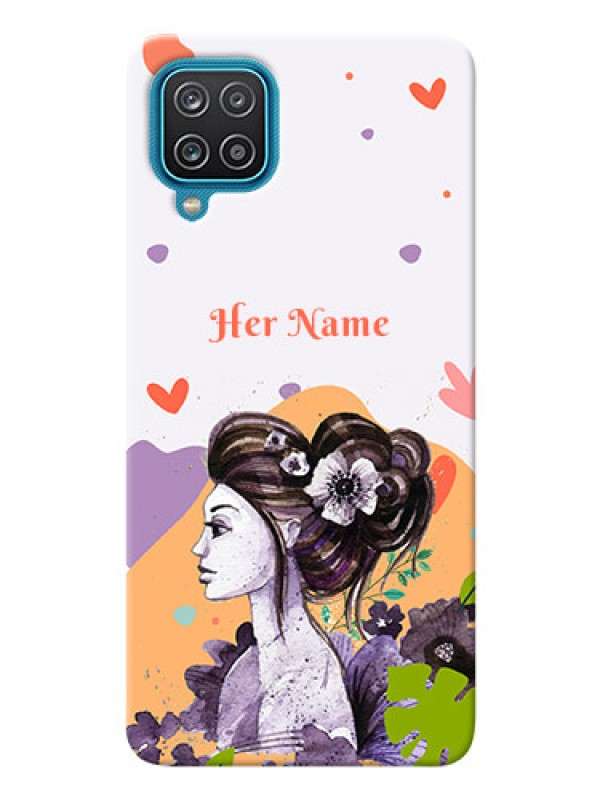 Custom Galaxy M12 Custom Mobile Case with Woman And Nature Design