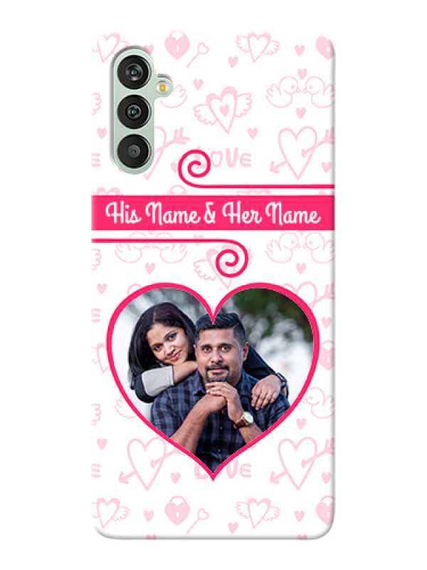 Custom Galaxy M13 4G Personalized Phone Cases: Heart Shape Love Design