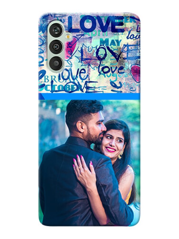 Custom Galaxy M13 4G Mobile Covers Online: Colorful Love Design