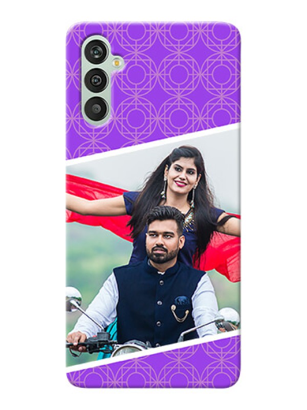 Custom Galaxy M13 4G mobile back covers online: violet Pattern Design