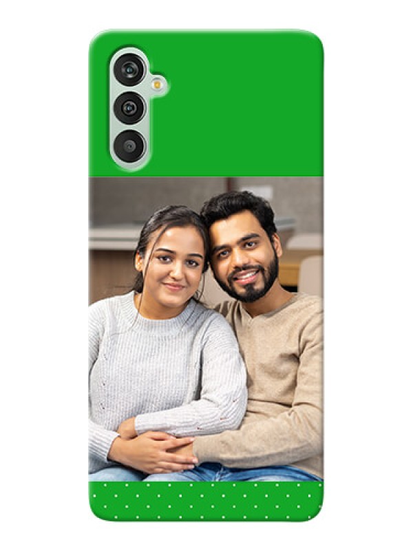 Custom Galaxy M13 4G Personalised mobile covers: Green Pattern Design