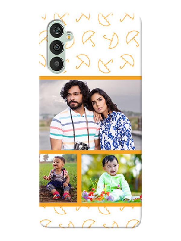 Custom Galaxy M13 4G Personalised Phone Cases: Yellow Pattern Design