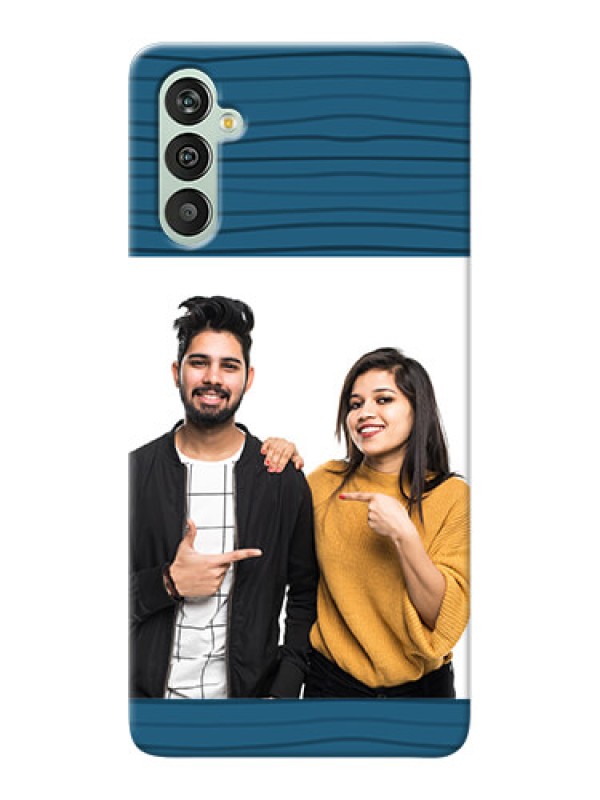 Custom Galaxy M13 4G Custom Phone Cases: Blue Pattern Cover Design