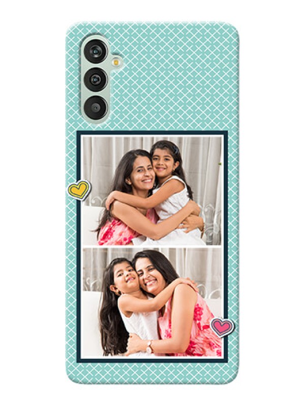 Custom Galaxy M13 4G Custom Phone Cases: 2 Image Holder with Pattern Design