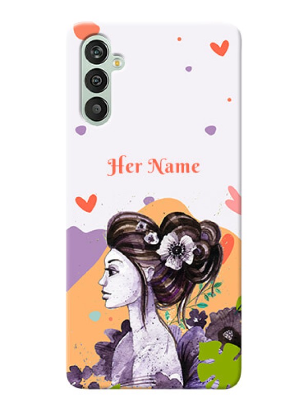 Custom Galaxy M13 4G Custom Mobile Case with Woman And Nature Design
